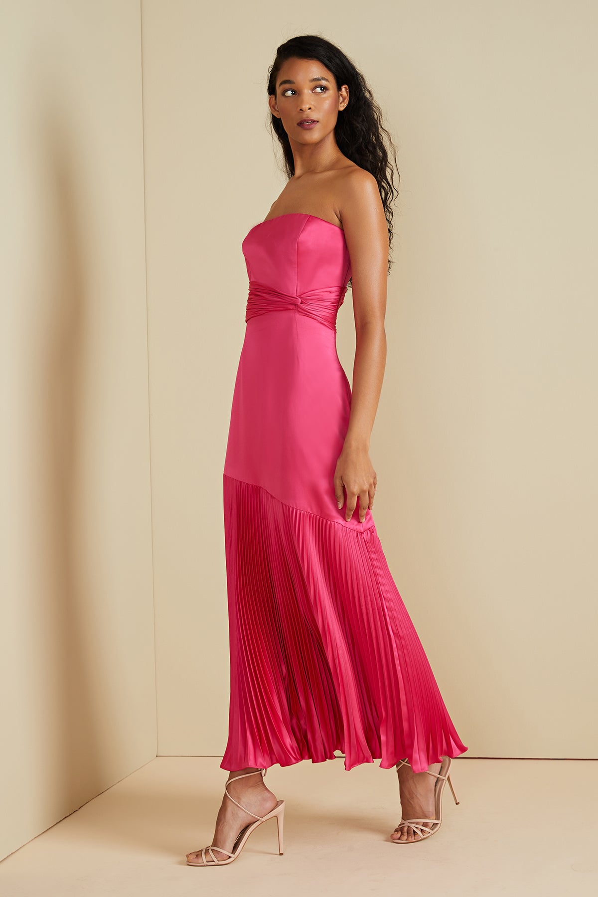 Milly Pleated Midi Dress AMUR Milly Pleated Midi Dress AMUR