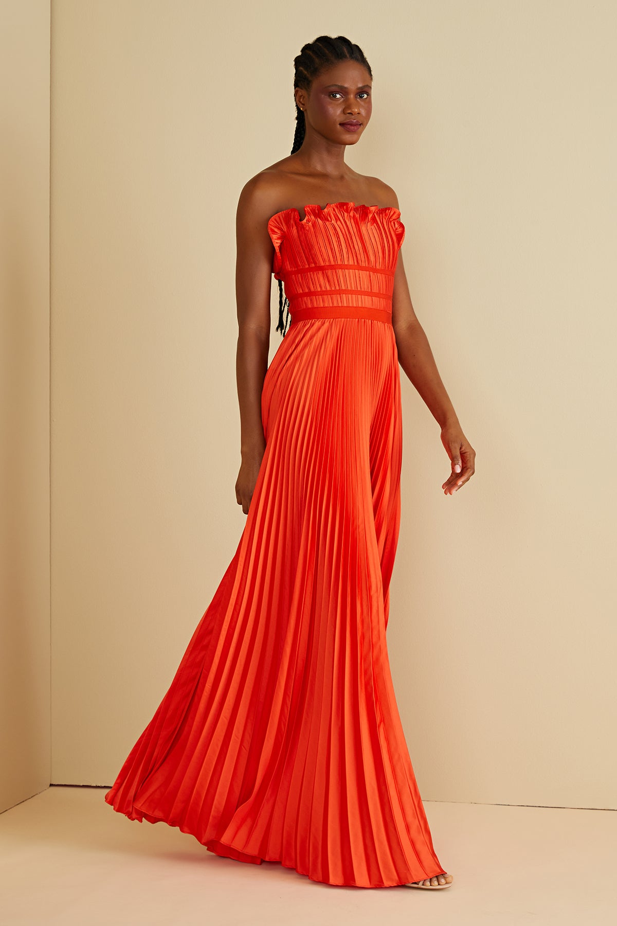 Losey Ruffle Neck Gown