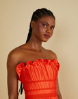 Losey Ruffle Neck Gown