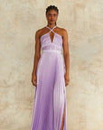Nori Plunge Halter Gown