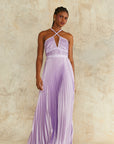 Nori Plunge Halter Gown
