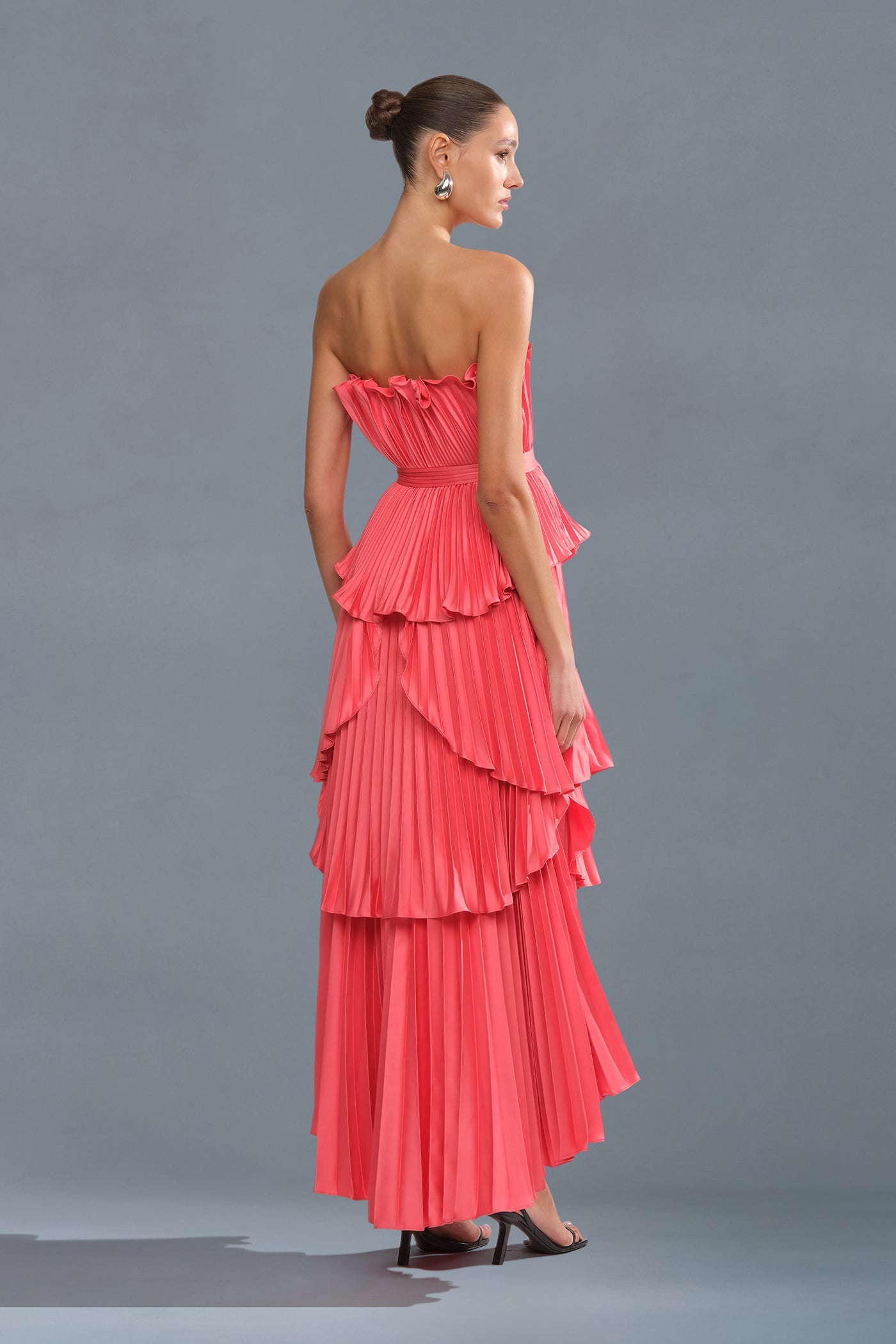 Janey Tiered Shell Midi Dress – AMUR