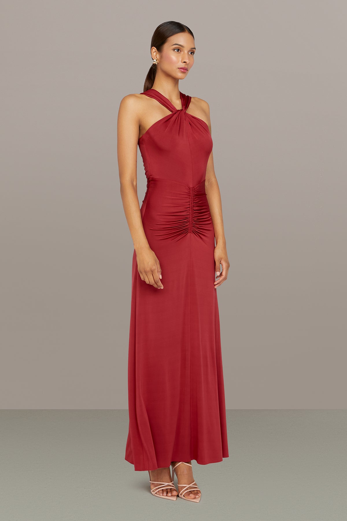 Mena Halter Jersey Dress