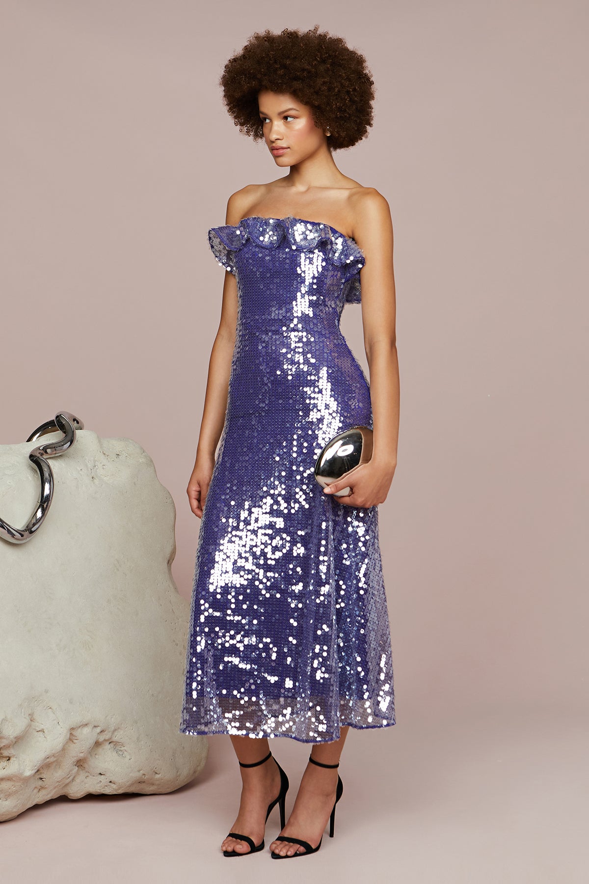 Braeylnn Mesh Sequin Midi