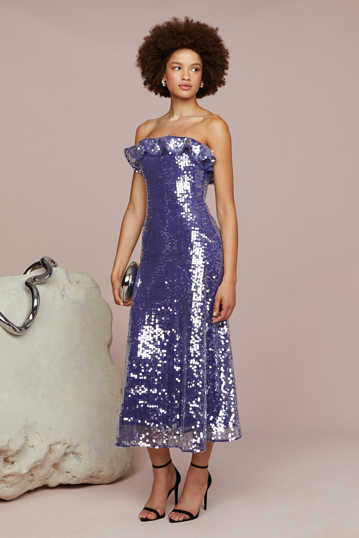 Braeylnn Mesh Sequin Midi