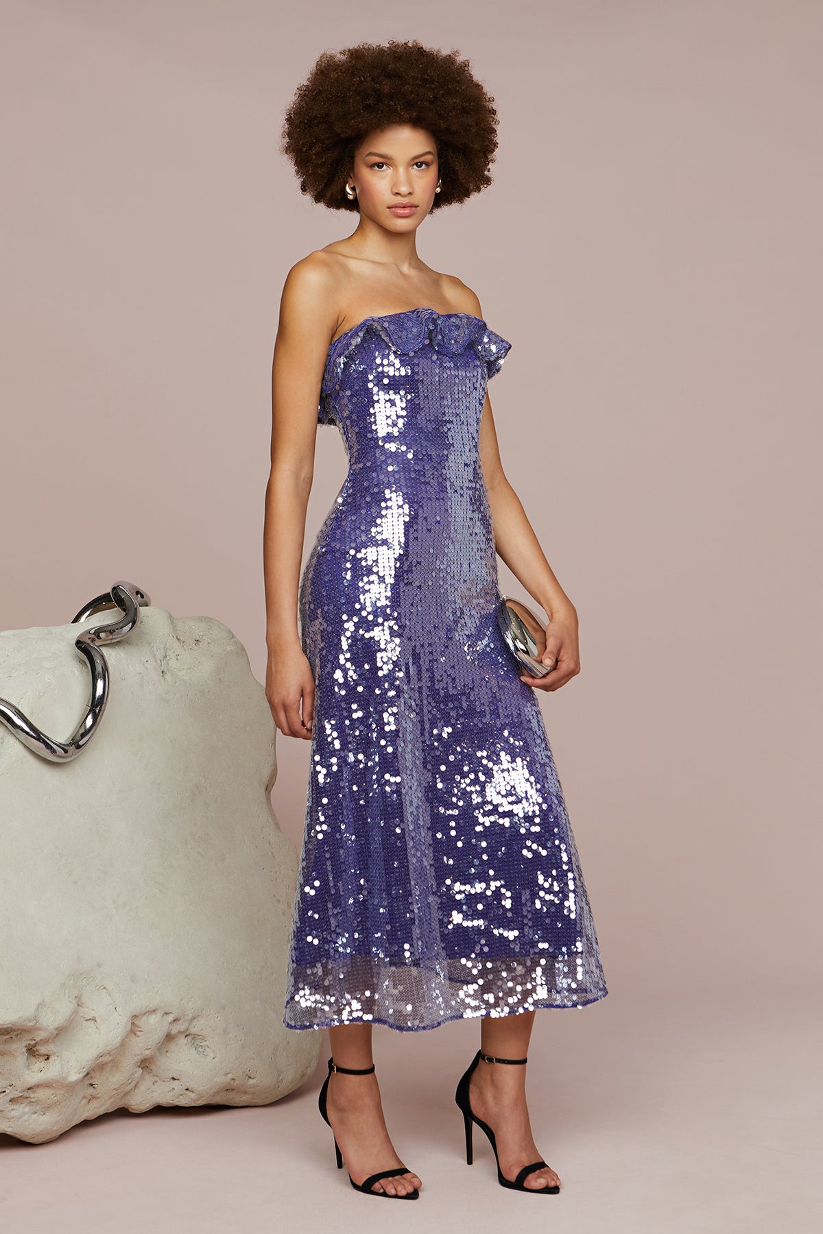 Braeylnn Mesh Sequin Midi