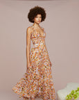 Neve Pleated Chiffon Dress