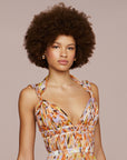 Neve Pleated Chiffon Dress