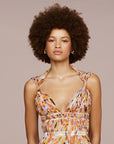 Neve Pleated Chiffon Dress