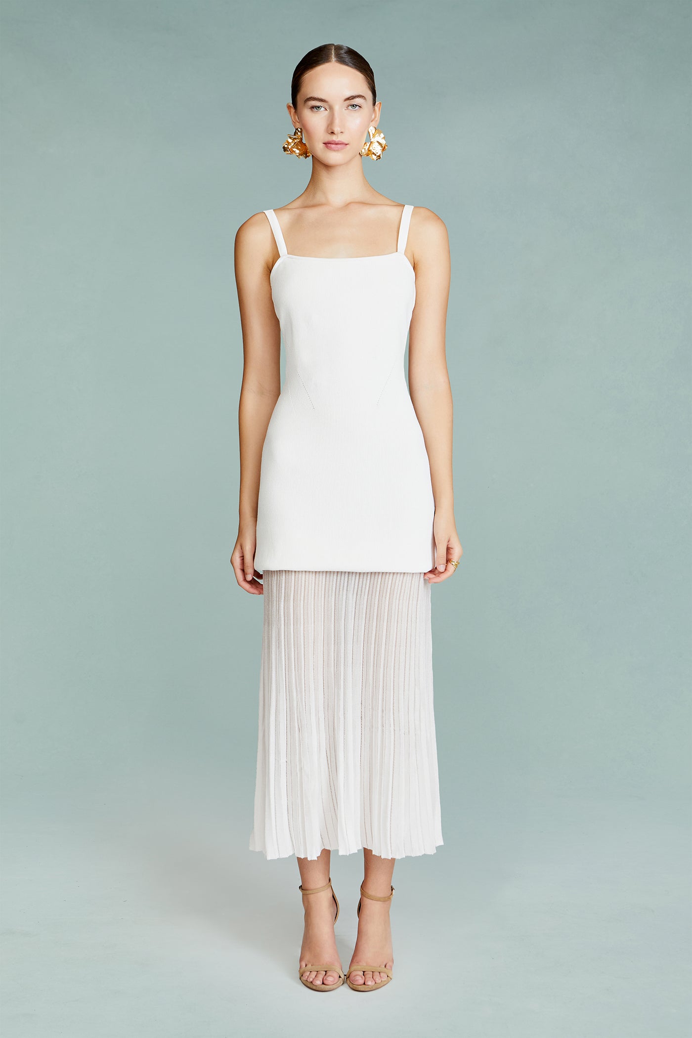 Amur | Vienna Mix Media Knit Dress | Sea Salt Sea Salt / M Amur | Vienna Mix Media Knit Dress | Sea Salt Sea Salt / M