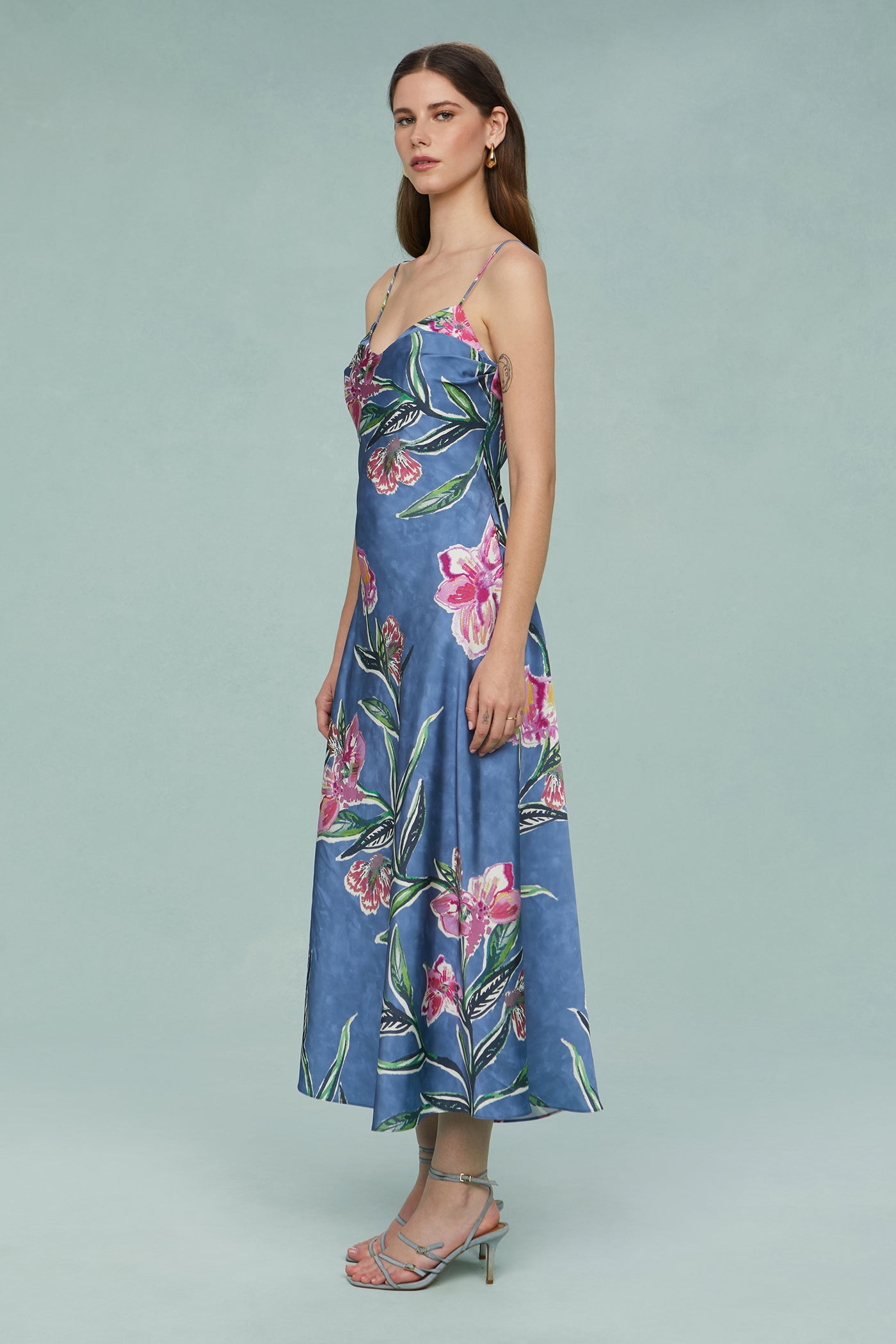 Delilah Midi Dress With Chain