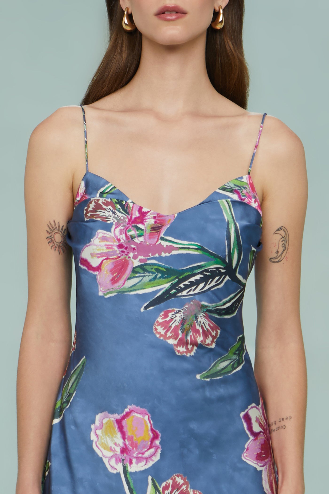Delilah Midi Dress With Chain