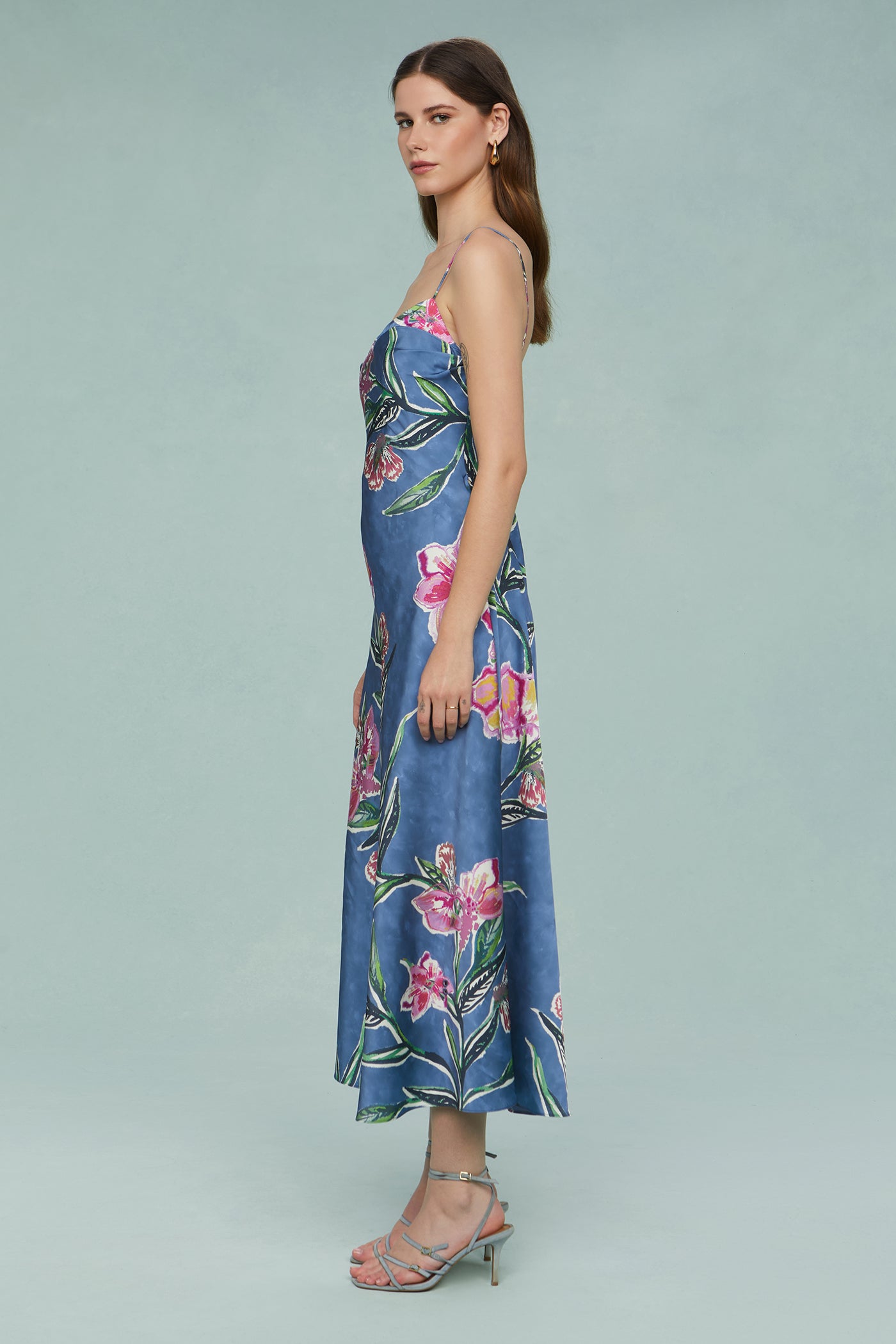 Delilah Midi Dress With Chain