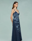 Dana Printed Denim Midi Dress