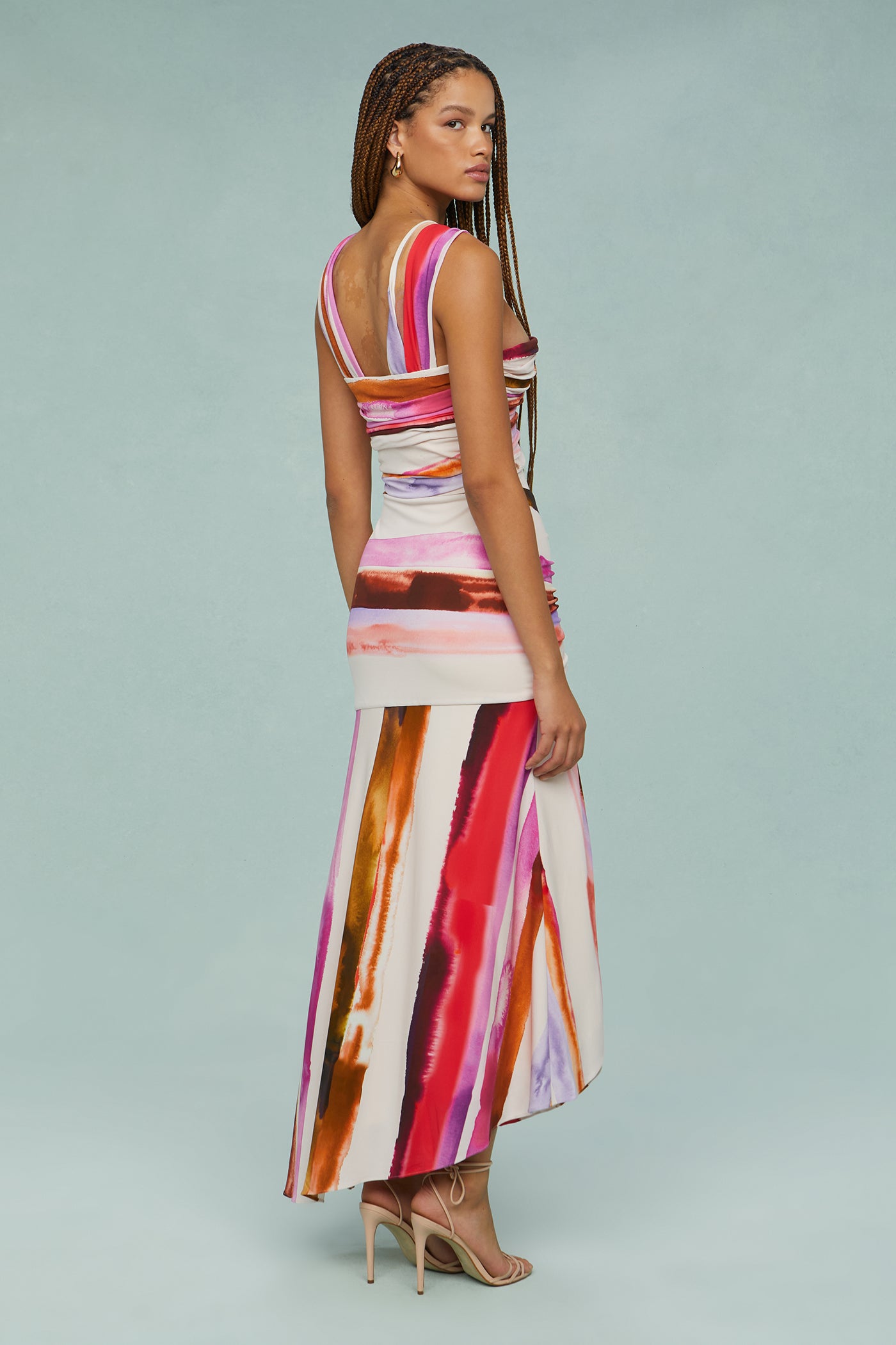 Casi Printed Jersey Midi Dress