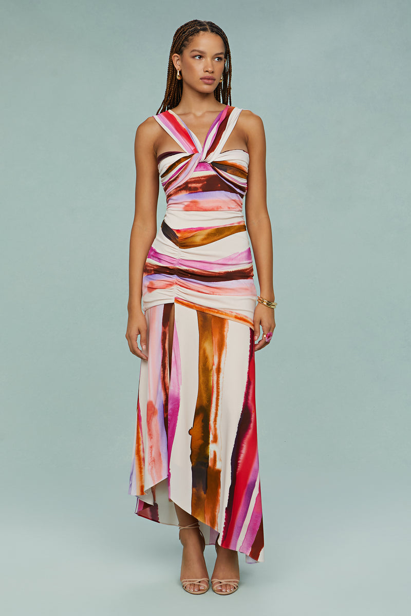 Casi Printed Jersey Midi Dress AMUR Casi Printed Jersey Midi Dress AMUR