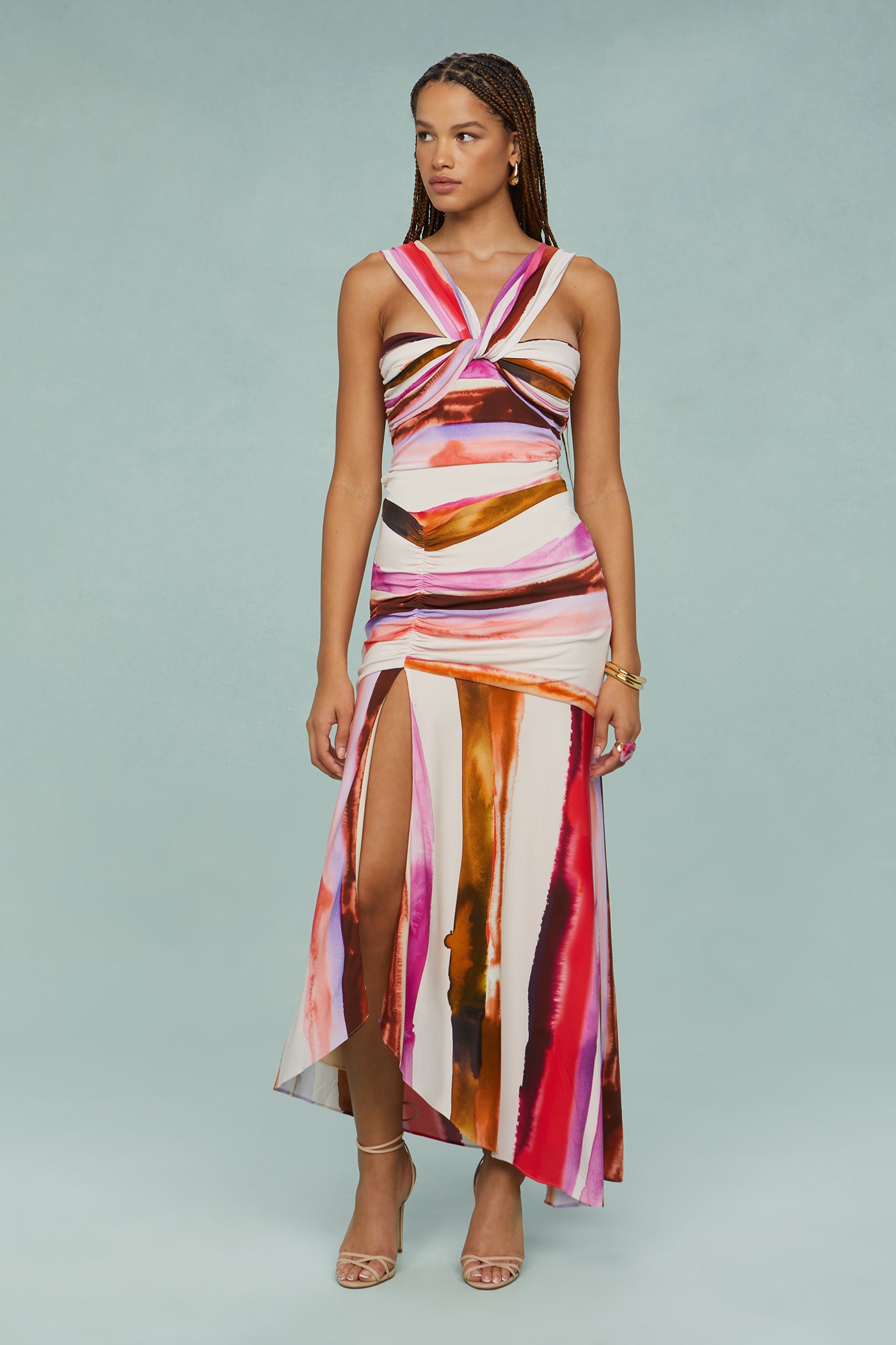 Casi Printed Jersey Midi Dress
