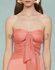 Diana Cutout Bow Combo Gown