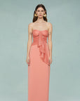 Diana Cutout Bow Combo Gown