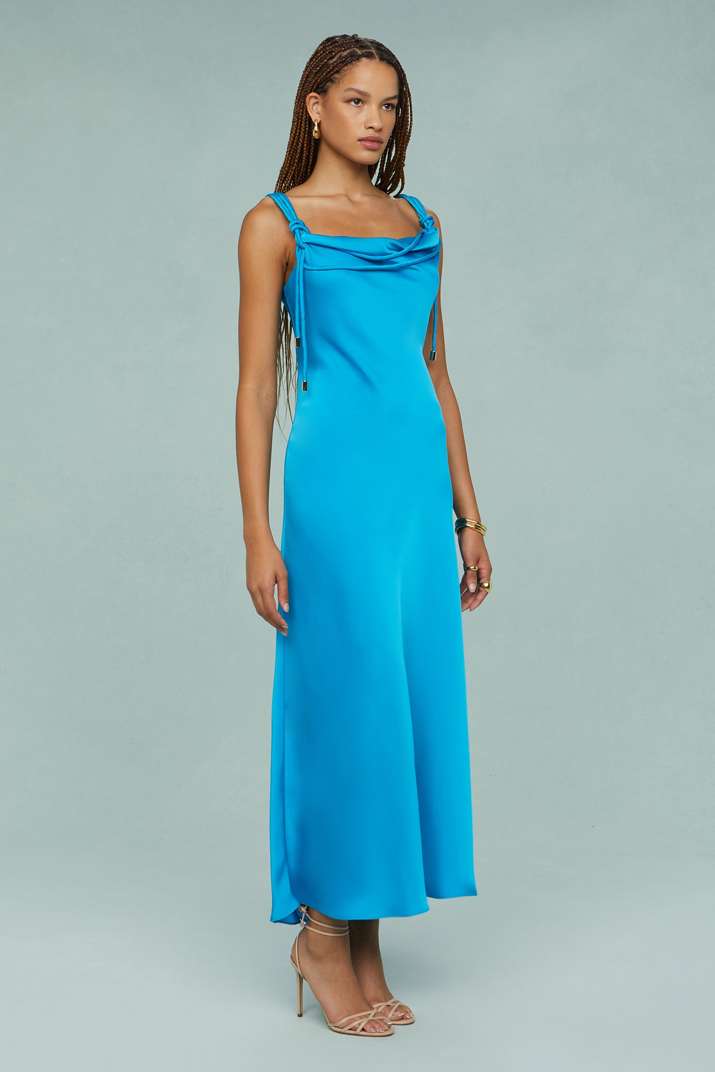Liza Pleated Midi Dress