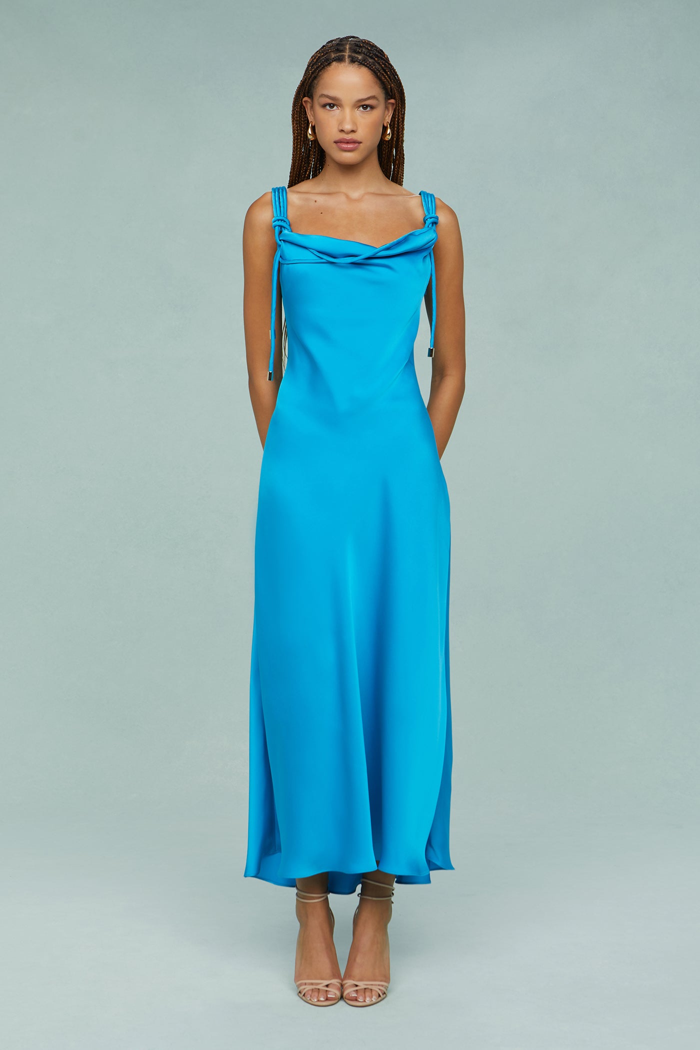 Liza Pleated Midi Dress