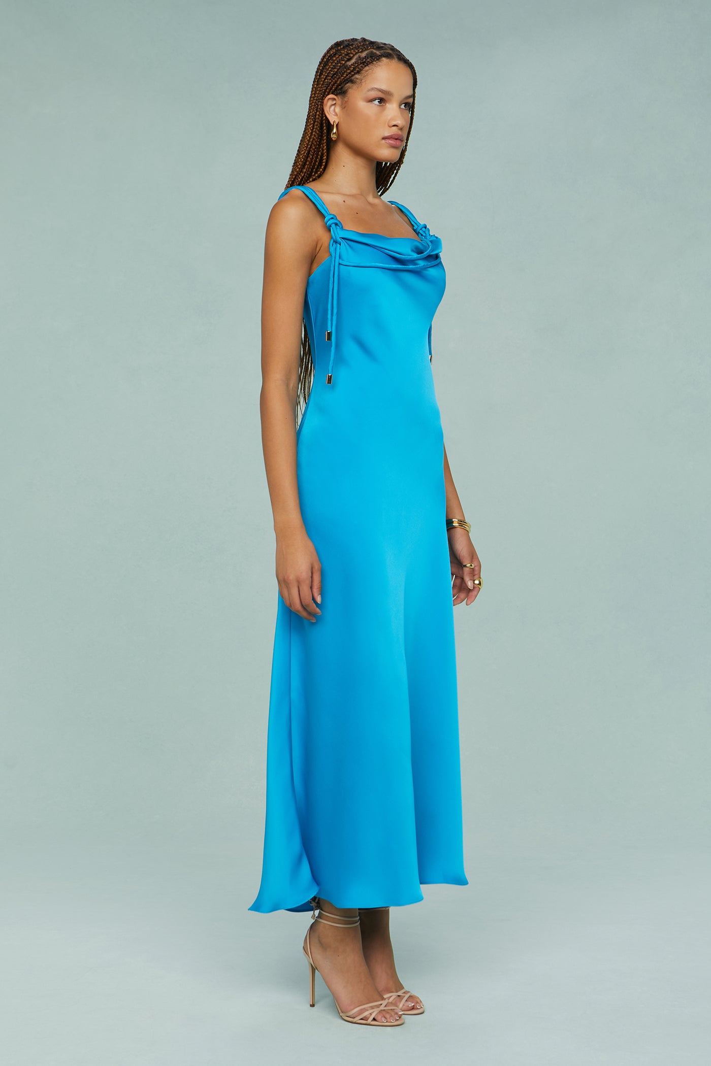 Liza Pleated Midi Dress