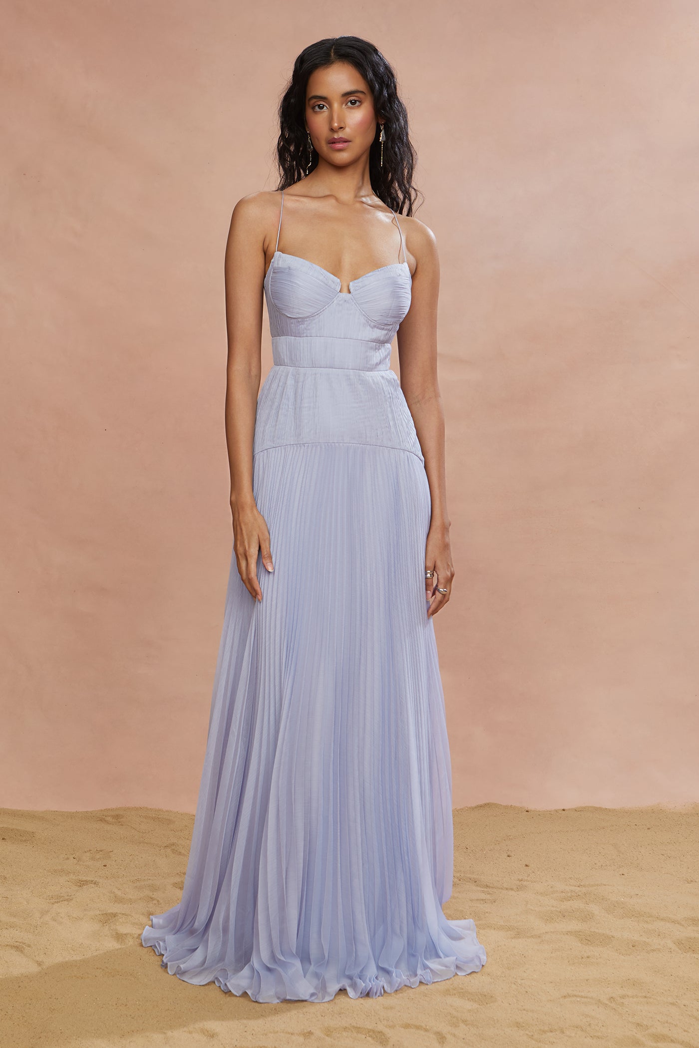 Saylor Pleated Gown