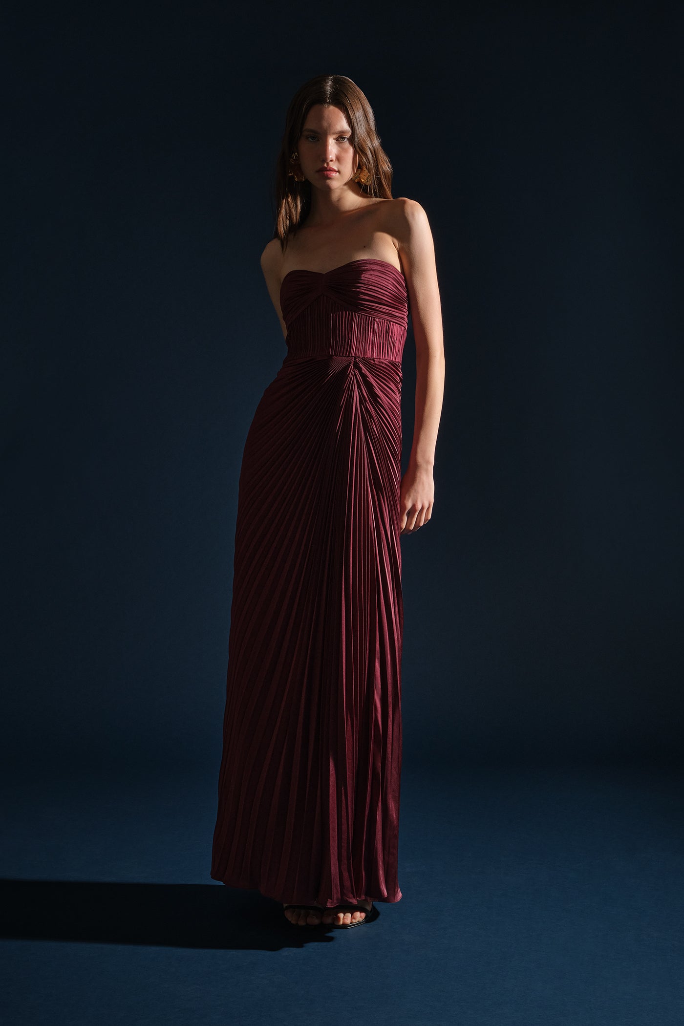 sweetheart dress Joyceann Gown Pinot Noir / 12 Color:As Photo( Black) Blue Chiffon Dresses - easy plus size sewing pattern Princess and events Women who