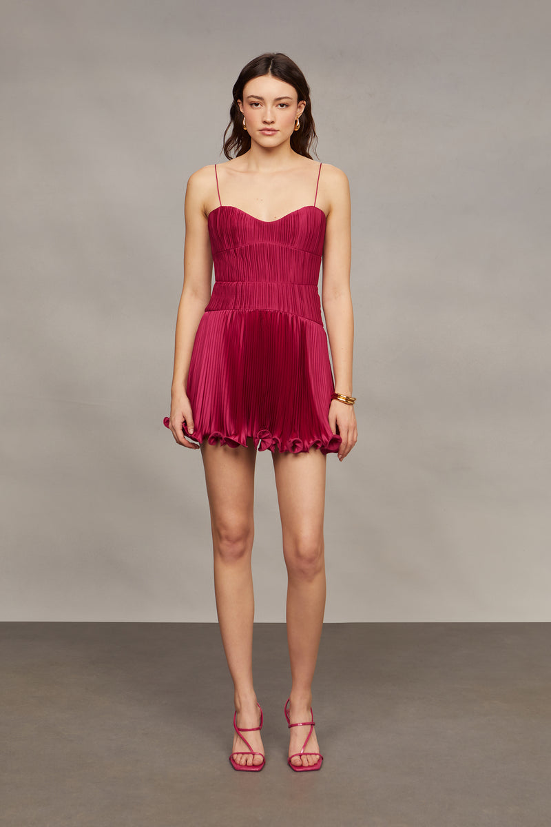 Cami Pleated Mini Dress – AMUR