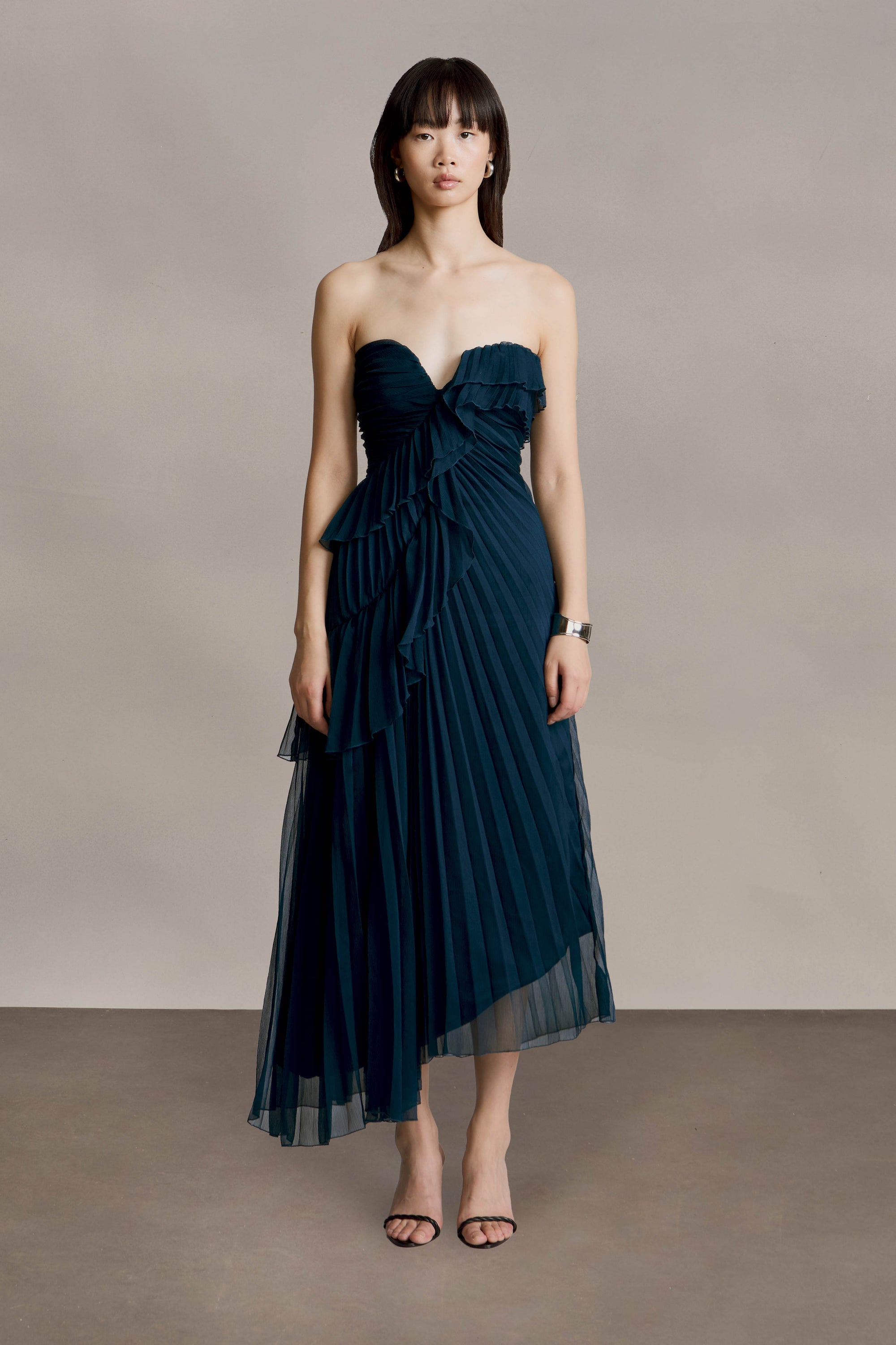 Caitlyn Strapless Midi Dress