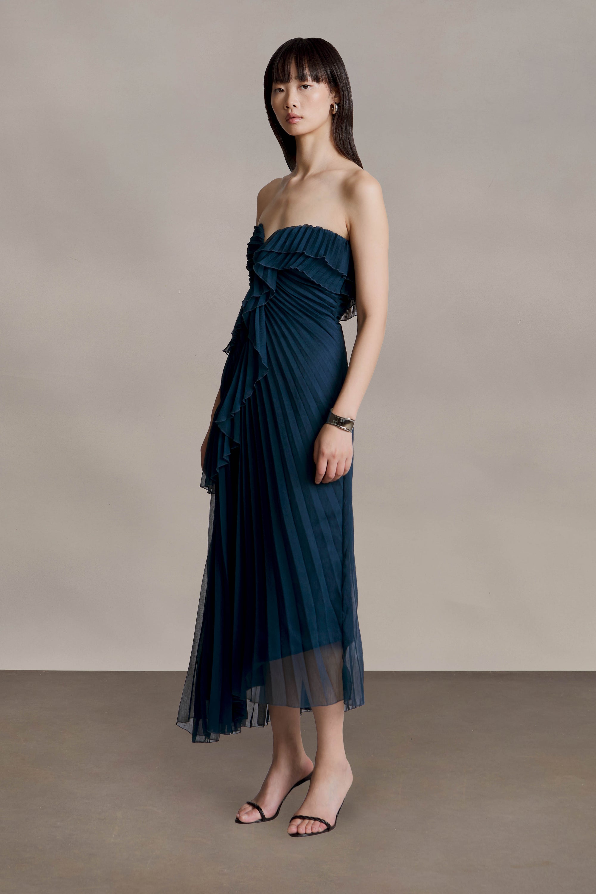 Caitlyn Strapless Midi Dress