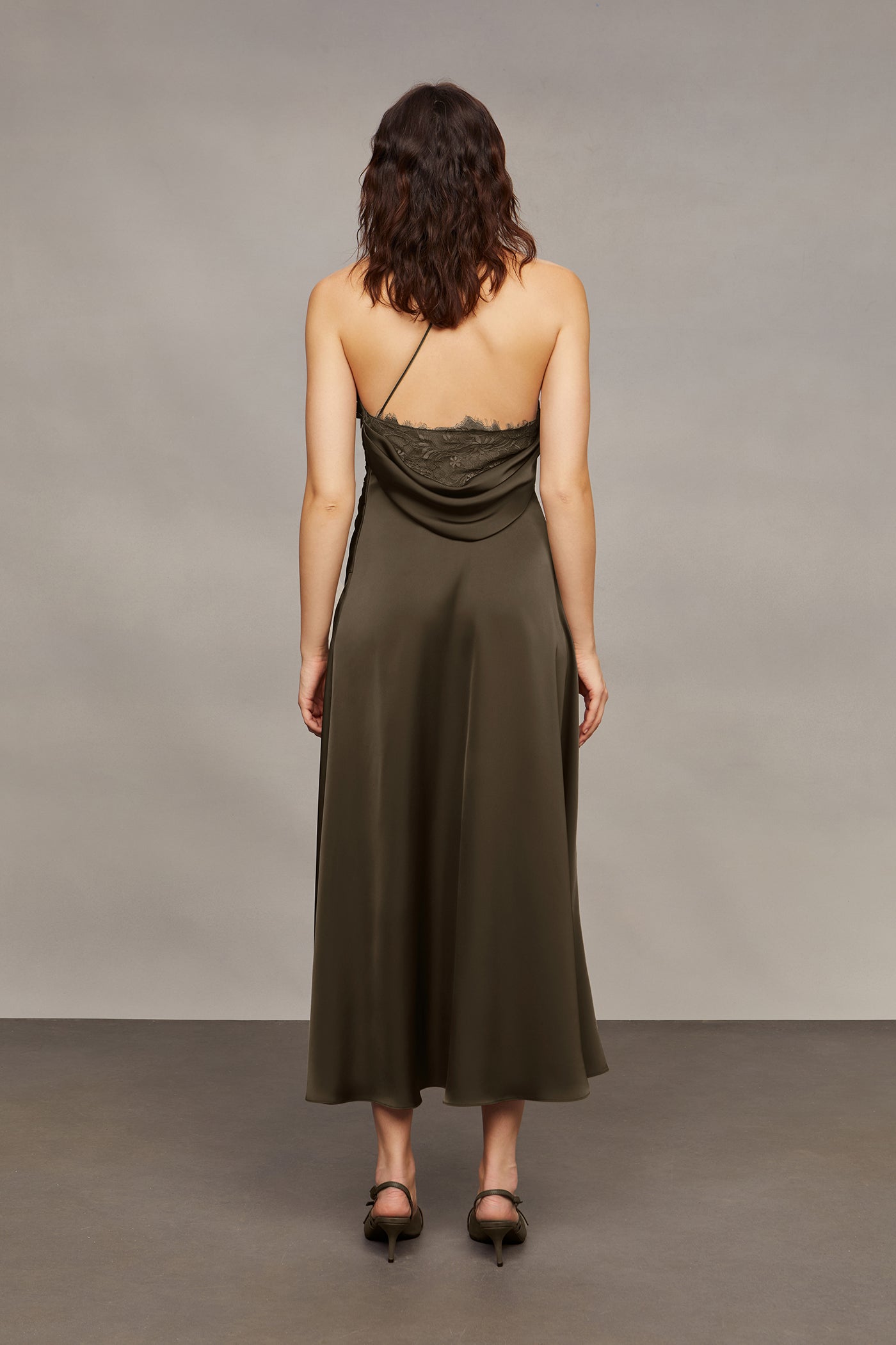 cowl neck sheer hem dress mare mare Cowl Neck Sheer Hem Dress