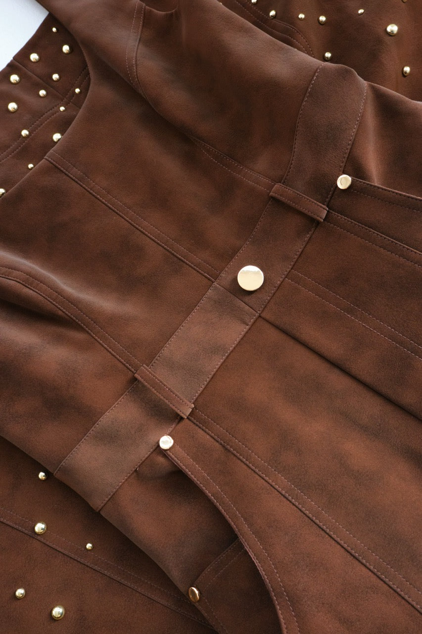 Kenny Suede Studded Midi