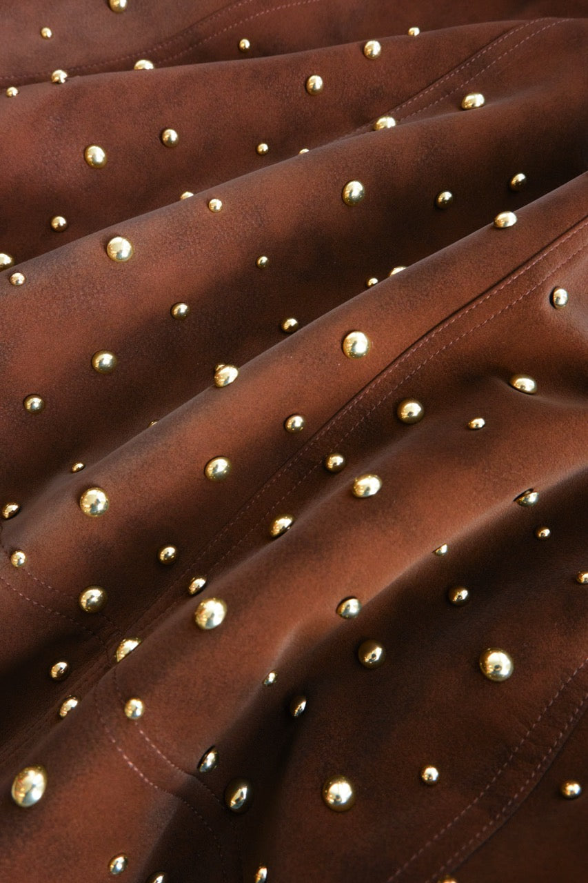 Kenny Suede Studded Midi