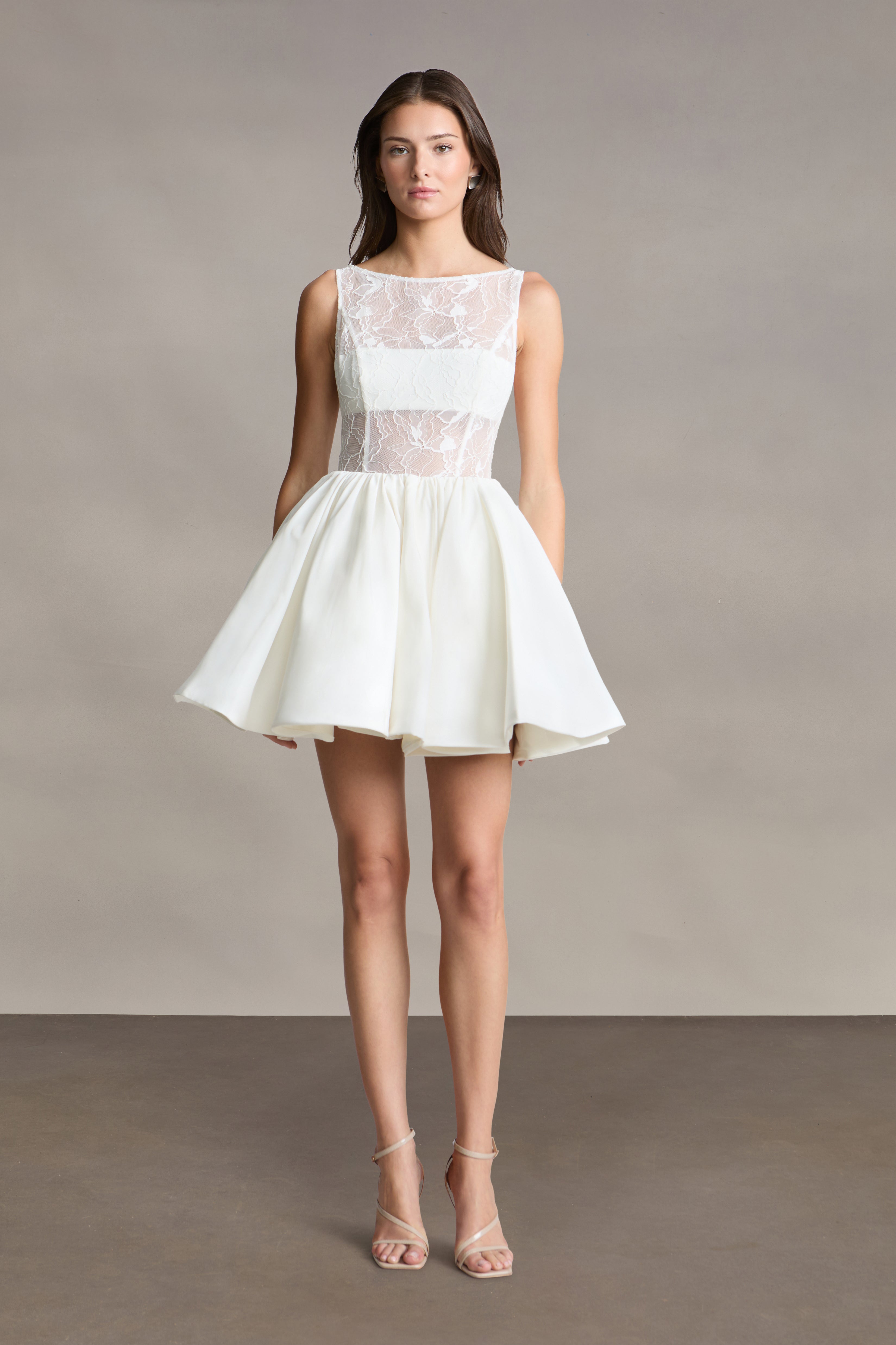 Lainey Boat Neck Mini Dress Lainey Boat Neck Mini Dress