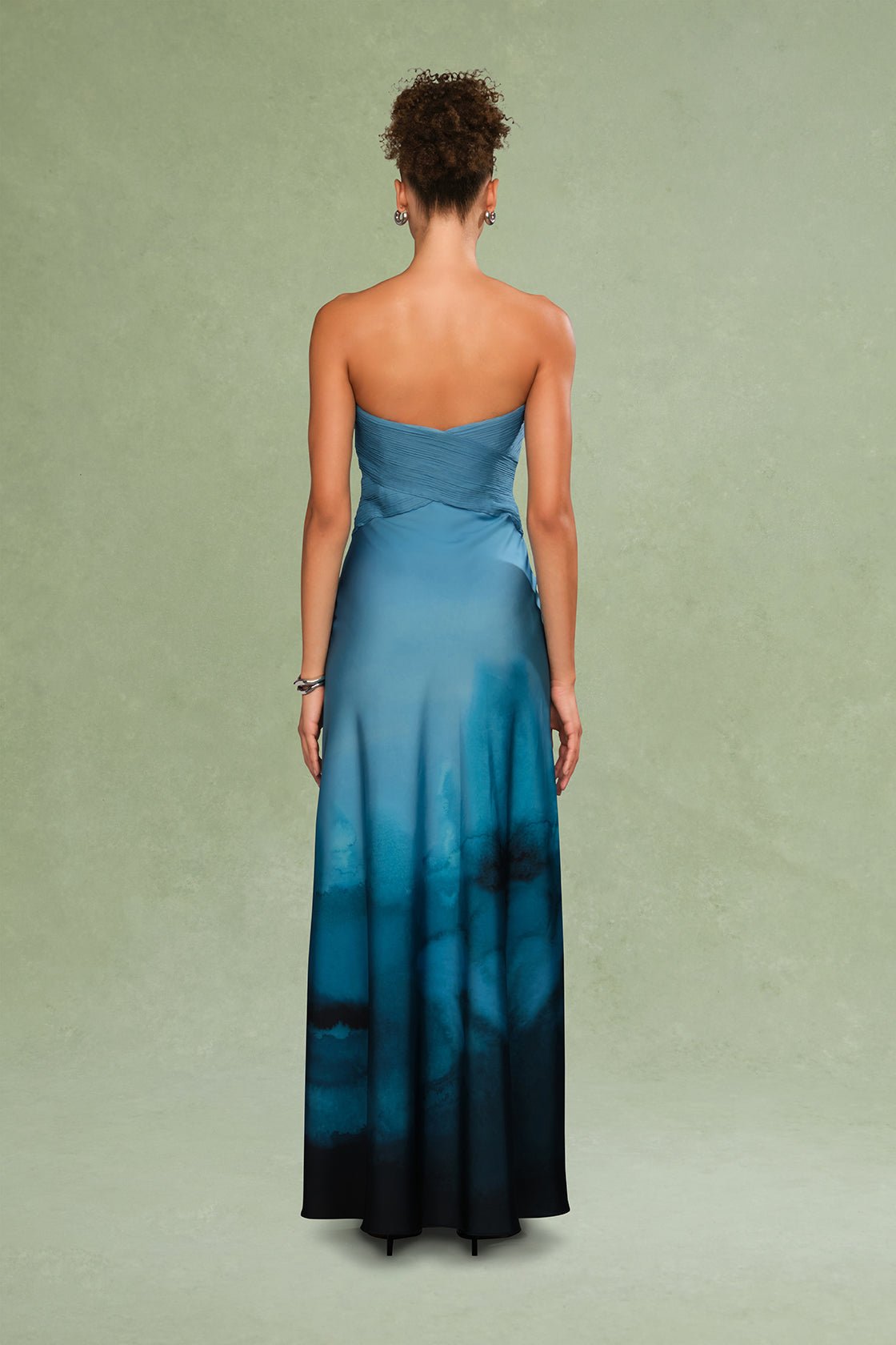 sachin and babi light blue dress Cova Printed Gown River Walk / 10