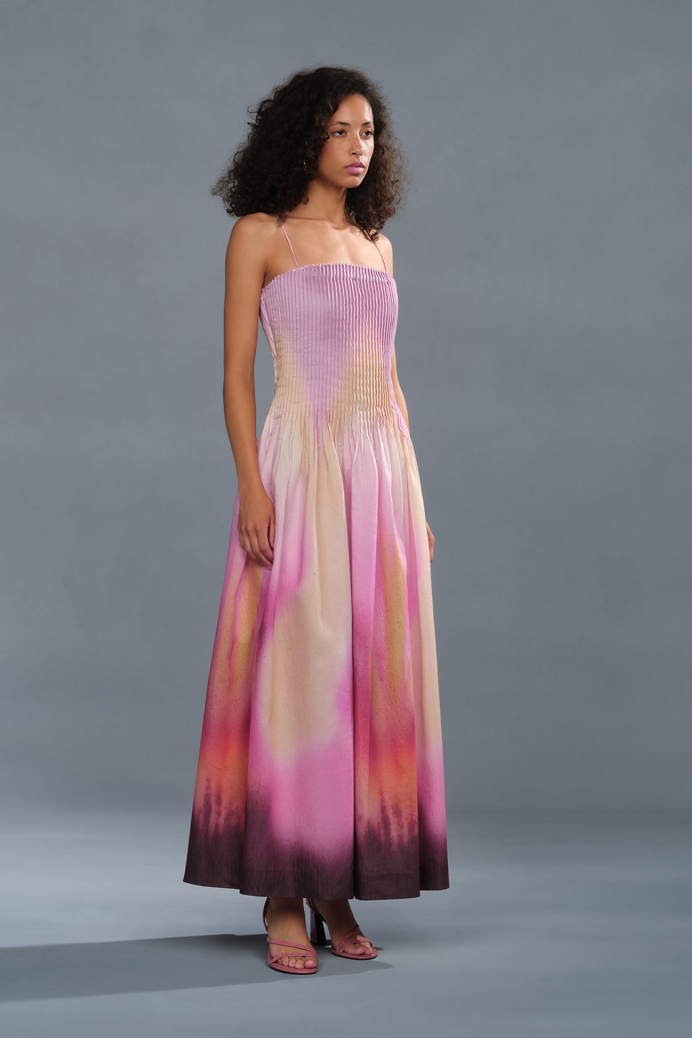 【即購入OK】Formentera Pleated Bicolor Dress Grecia Pleated Dress – AMUR