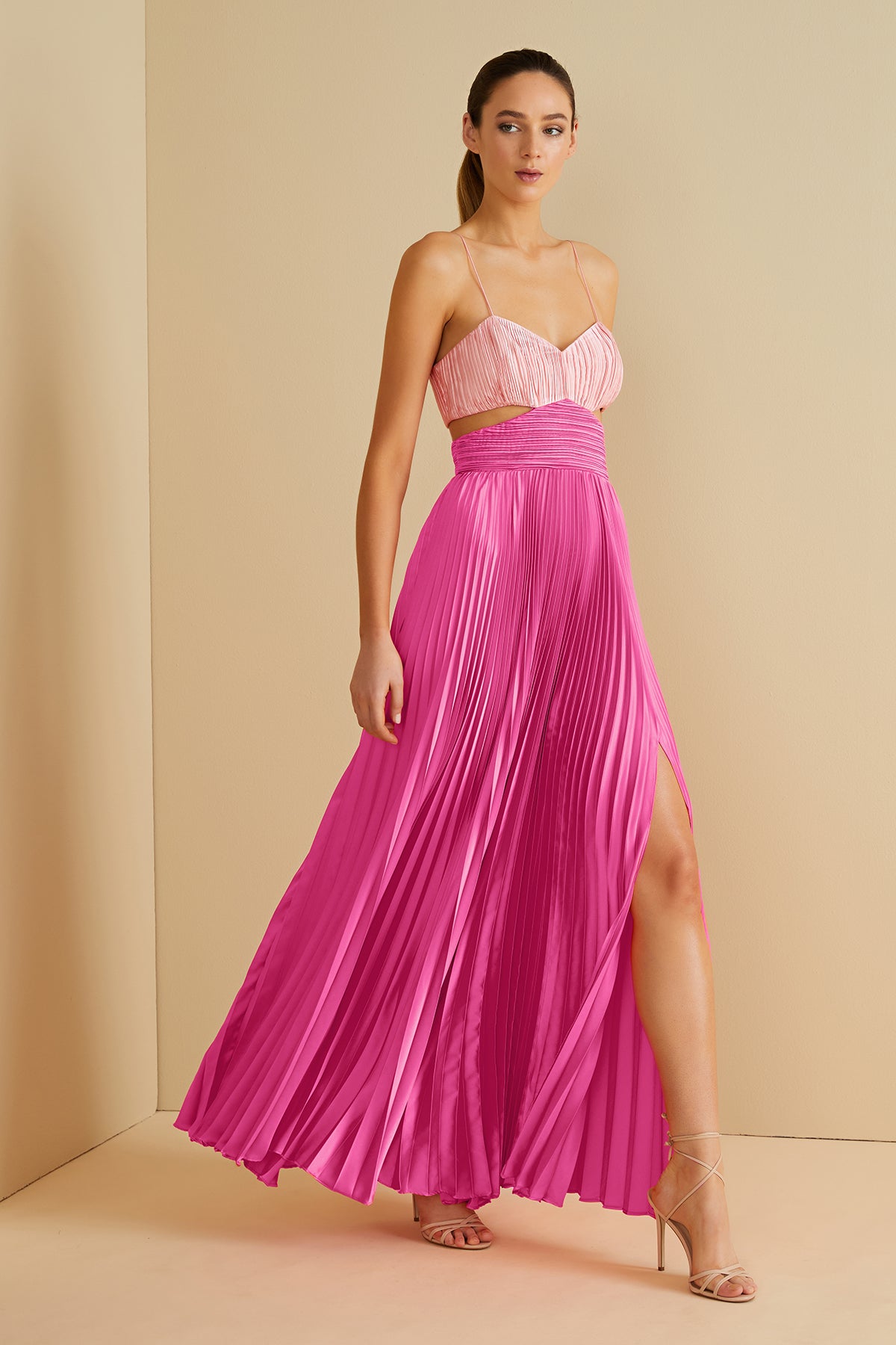 amur dress pink Amur Lorelie Halter Gown in Water Hyacinth TrenLend