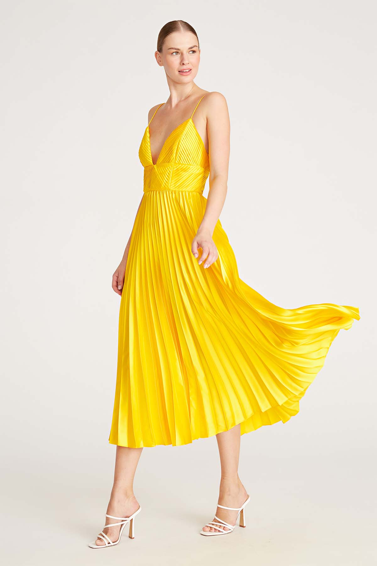 Viv Mitered Pleating Dress