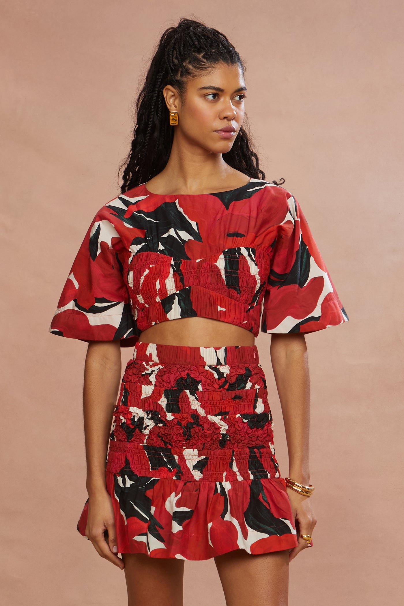Elle Smocked Crop Top