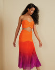 Louise Pleated Maxi Skirt