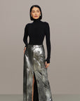 Jil Midi Leather Skirt