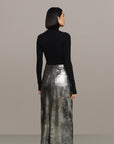 Jil Midi Leather Skirt