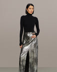 Jil Midi Leather Skirt