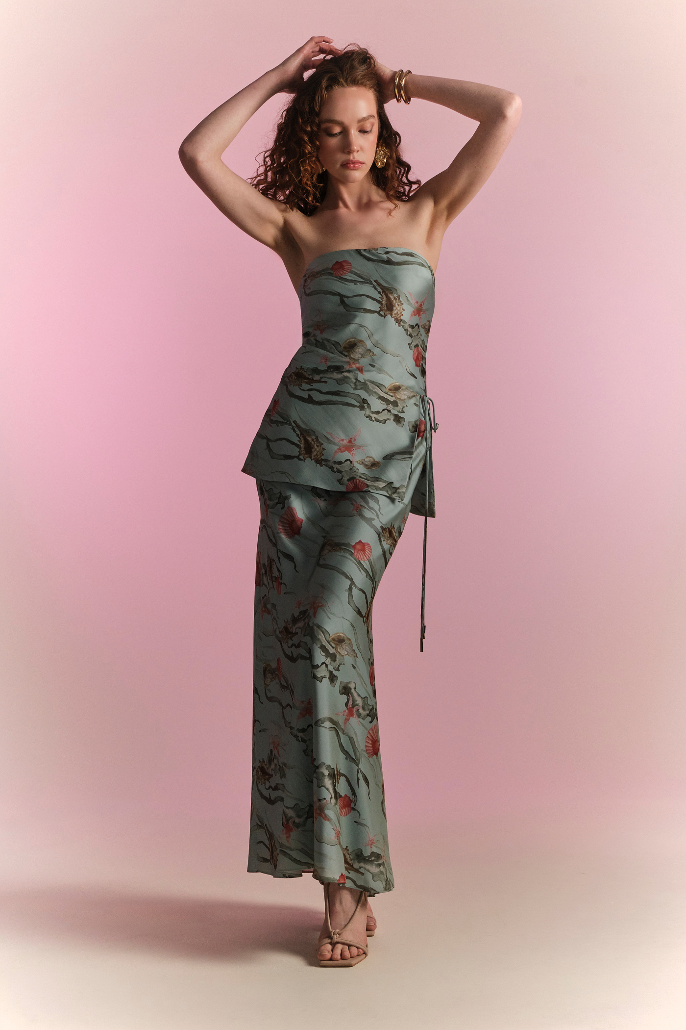 Ever Tiered Maxi Dress Tidal Mosaic / 10