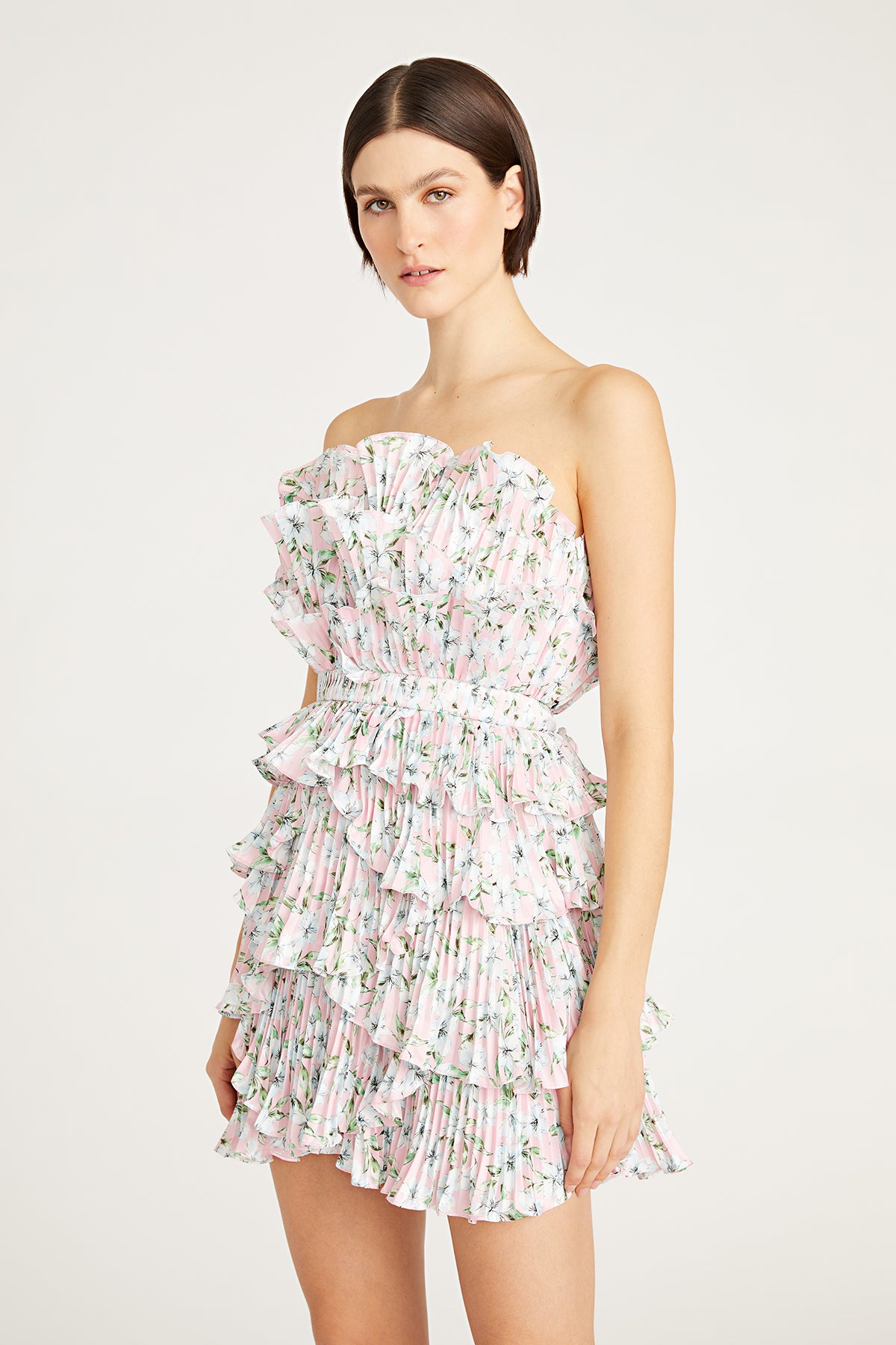 Reed Pleated Shell Mini Dress