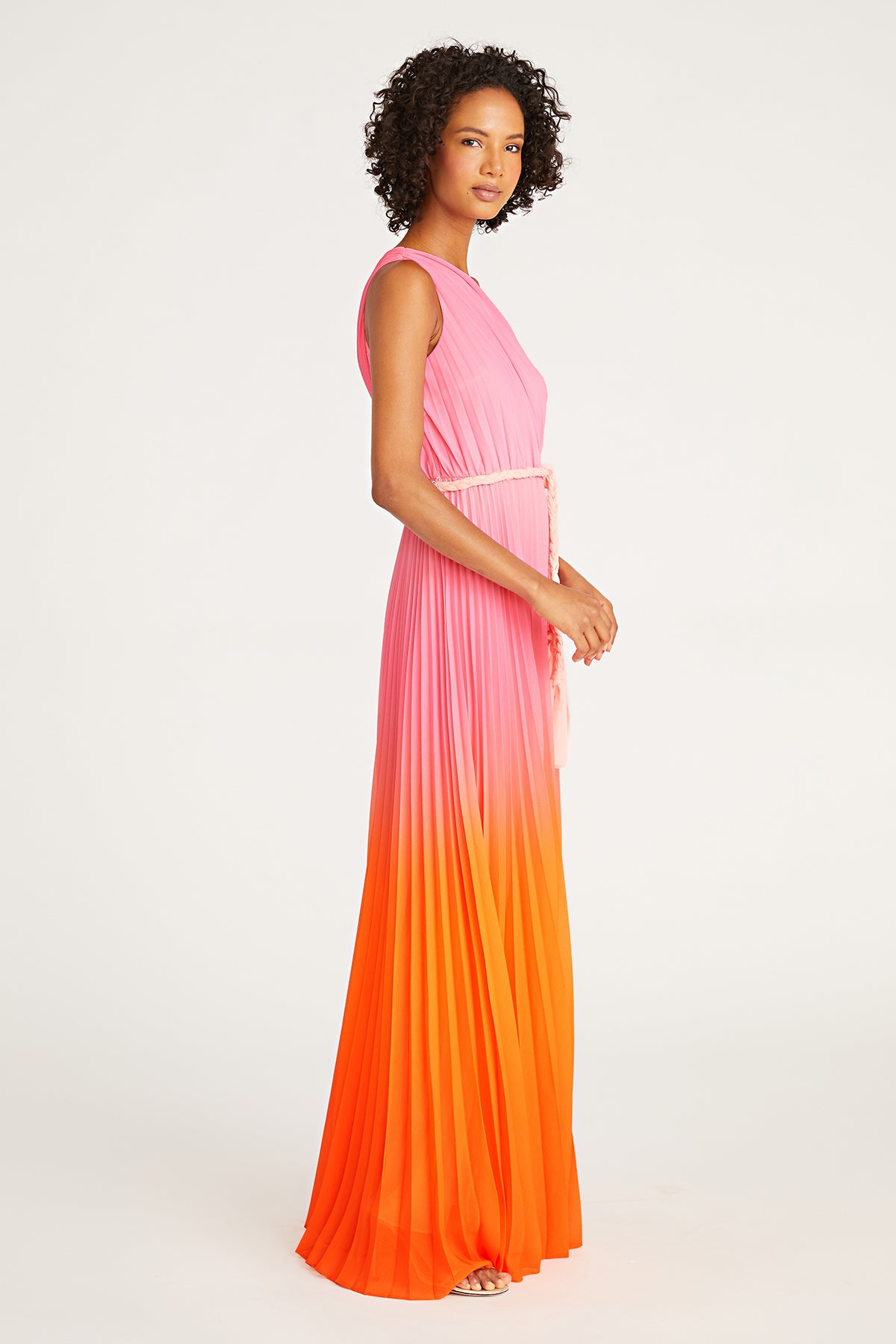 ombre pleated maxi dress Garrett Pleated Gown – AMUR