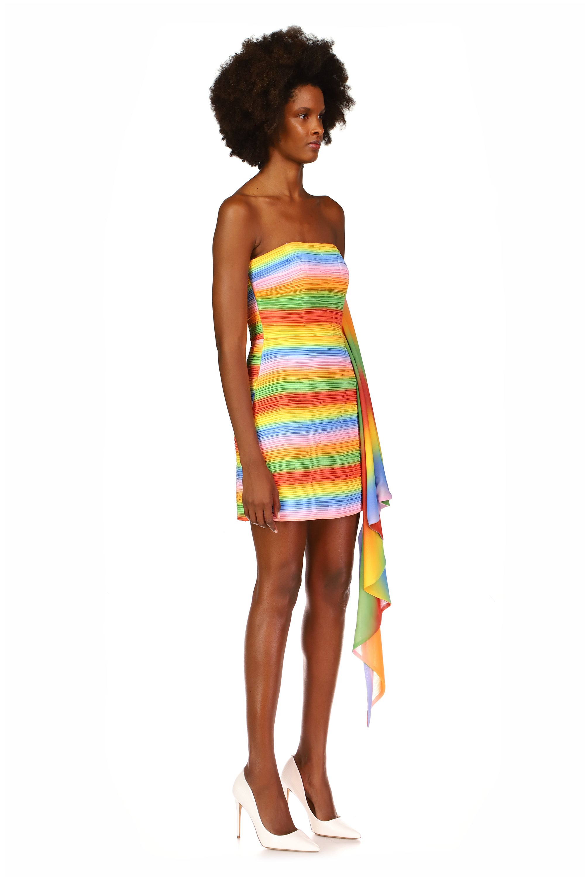 Strapless on sale rainbow dress