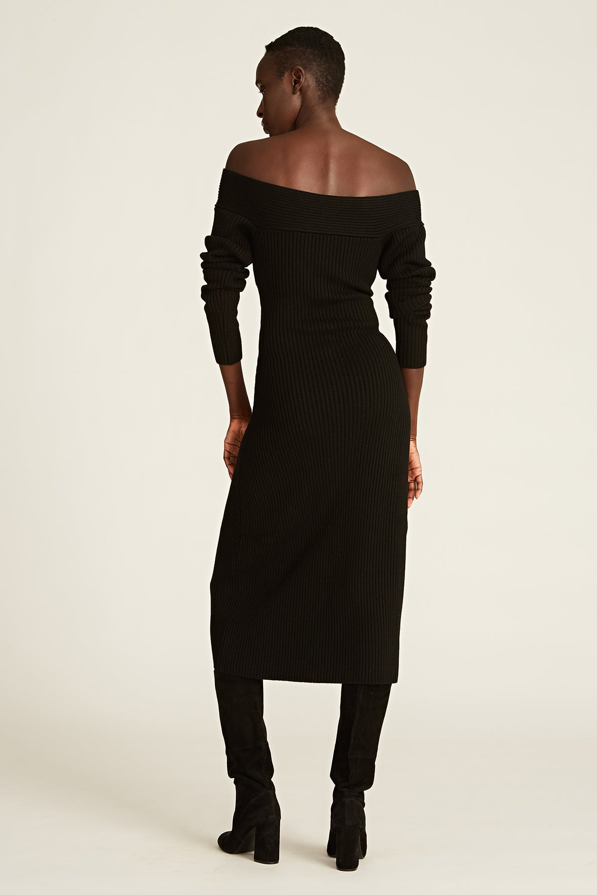 Trianna Off Shoulder Wool Dress