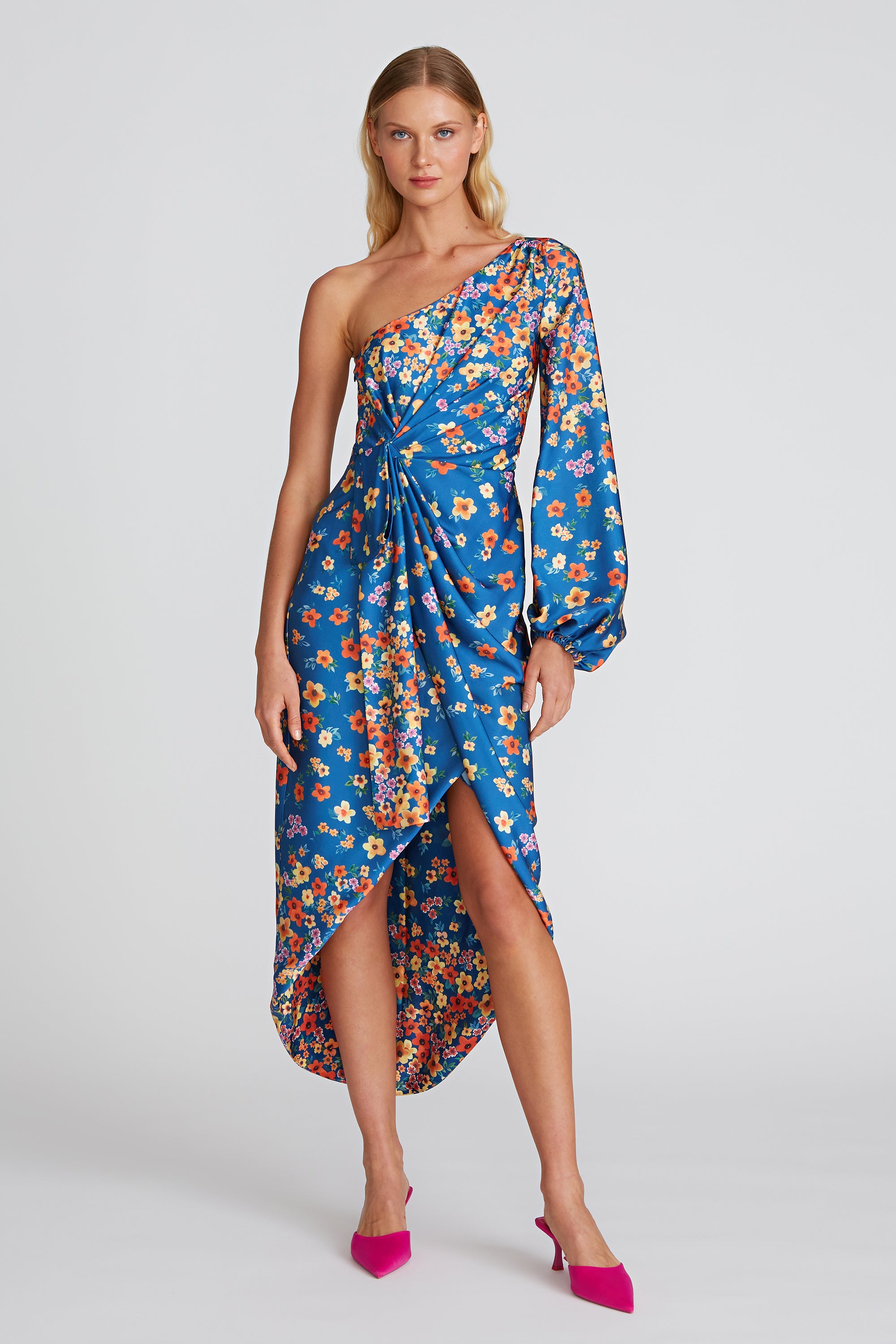 Atara One Shoulder Floral Dress Atara One Shoulder Floral Dress